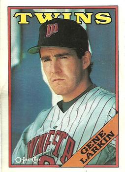 #384 Gene Larkin - Minnesota Twins - 1988 O-Pee-Chee Baseball