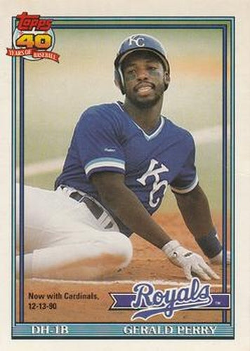 #384 Gerald Perry - St. Louis Cardinals - 1991 O-Pee-Chee Baseball