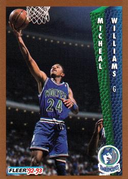 #384 Micheal Williams - Minnesota Timberwolves - 1992-93 Fleer Basketball