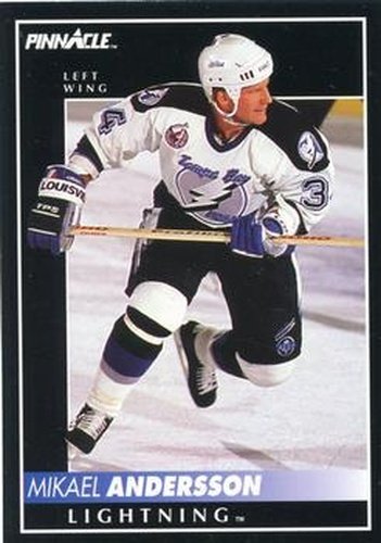 #384 Mikael Andersson - Tampa Bay Lightning - 1992-93 Pinnacle Canadian Hockey