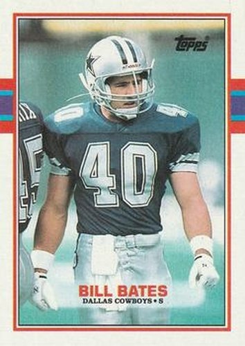 #384 Bill Bates - Dallas Cowboys - 1989 Topps Football