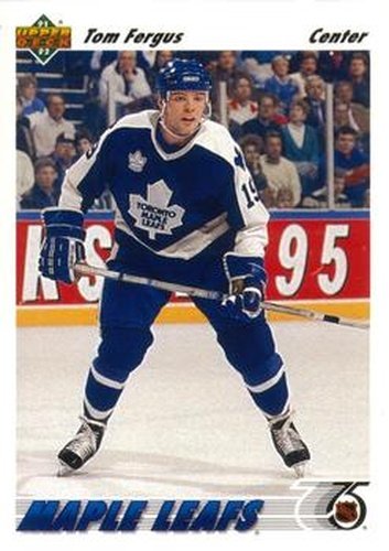 #384 Tom Fergus - Toronto Maple Leafs - 1991-92 Upper Deck Hockey