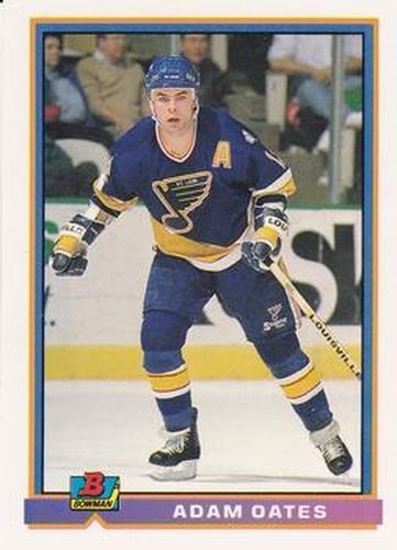 #384 Adam Oates - St. Louis Blues - 1991-92 Bowman Hockey