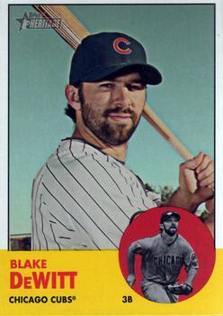 #384 Blake DeWitt - Chicago Cubs - 2012 Topps Heritage Baseball