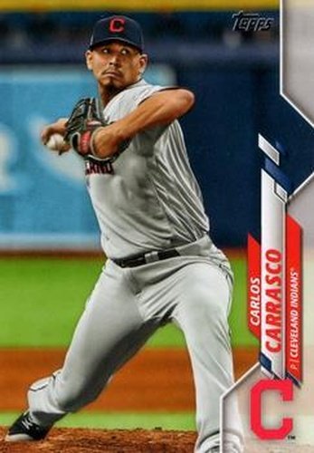 #384 Carlos Carrasco - Cleveland Indians - 2020 Topps Baseball