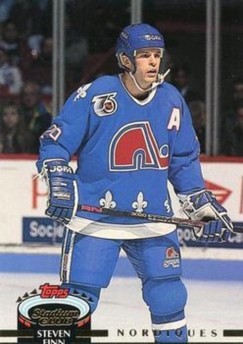 #384 Steven Finn - Quebec Nordiques - 1992-93 Stadium Club Hockey