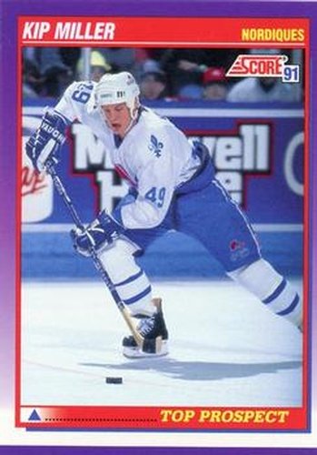 #384 Kip Miller - Quebec Nordiques - 1991-92 Score American Hockey