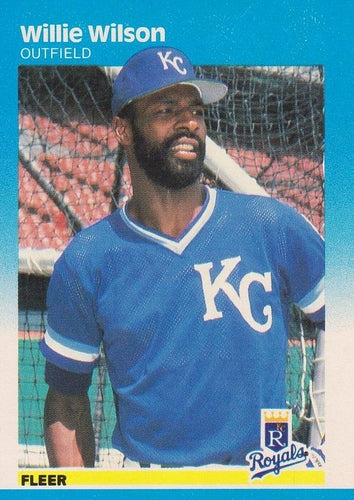 #384 Willie Wilson - Kansas City Royals - 1987 Fleer Baseball