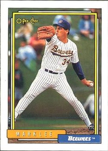 #384 Mark Lee - Milwaukee Brewers - 1992 O-Pee-Chee Baseball