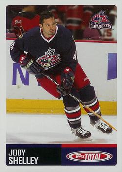 #385 Jody Shelley - Columbus Blue Jackets - 2002-03 Topps Total Hockey