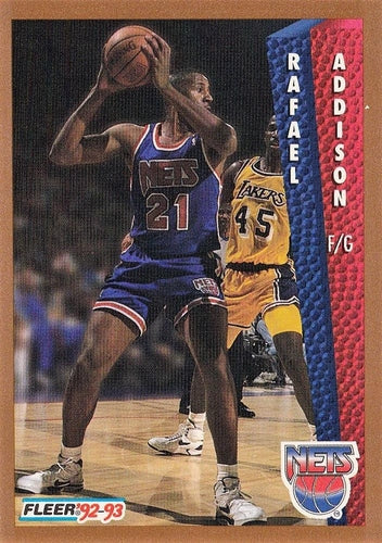 #385 Rafael Addison - New Jersey Nets - 1992-93 Fleer Basketball