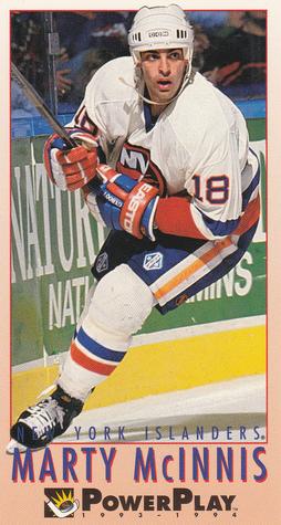 #385 Marty McInnis - New York Islanders - 1993-94 Fleer PowerPlay Hockey