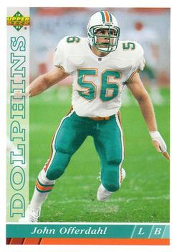 #385 John Offerdahl - Miami Dolphins - 1993 Upper Deck Football
