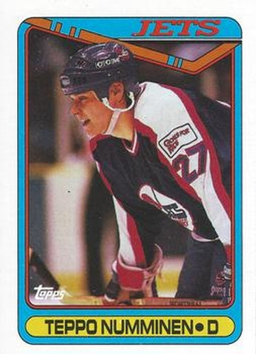 #385 Teppo Numminen - Winnipeg Jets - 1990-91 Topps Hockey