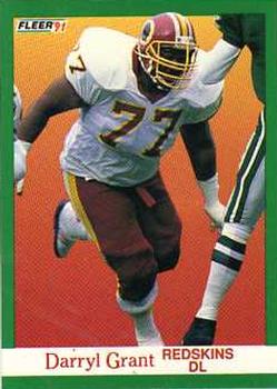 #385 Darryl Grant - Washington Redskins - 1991 Fleer Football