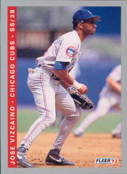 #385 Jose Vizcaino - Chicago Cubs - 1993 Fleer Baseball