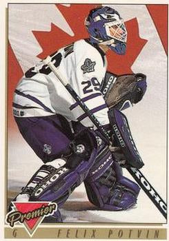 #385 Felix Potvin - Toronto Maple Leafs - 1993-94 Topps Premier Hockey
