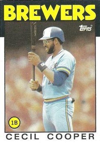 #385 Cecil Cooper - Milwaukee Brewers - 1986 Topps Baseball