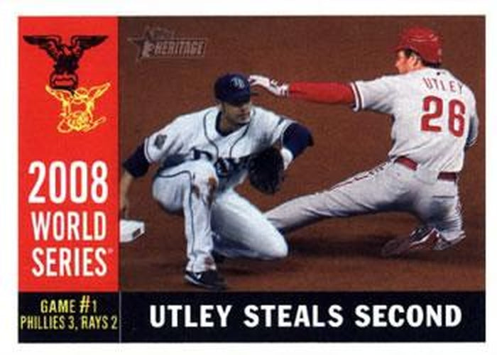 #385 Chase Utley - Philadelphia Phillies - 2009 Topps Heritage Baseball