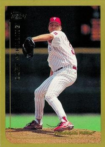 #385 Curt Schilling - Philadelphia Phillies - 1999 Topps Baseball