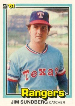 #385 Jim Sundberg - Texas Rangers - 1981 Donruss Baseball