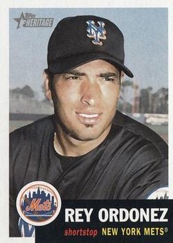 #385 Rey Ordonez - New York Mets - 2002 Topps Heritage Baseball