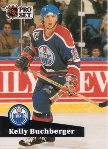 #385 Kelly Buchberger - 1991-92 Pro Set Hockey