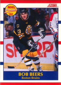 #385 Bob Beers - Boston Bruins - 1990-91 Score Canadian Hockey