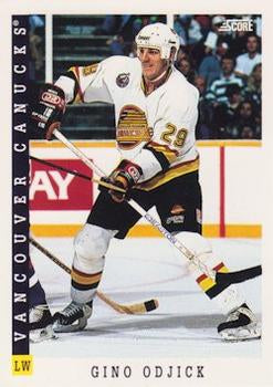 #385 Gino Odjick - Vancouver Canucks - 1993-94 Score Canadian Hockey