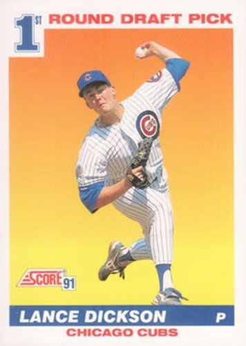 #385 Lance Dickson - Chicago Cubs - 1991 Score Baseball