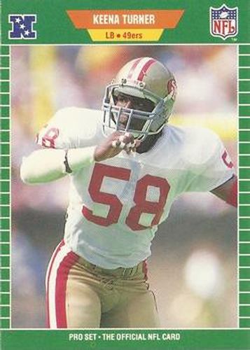 #385 Keena Turner - San Francisco 49ers - 1989 Pro Set Football