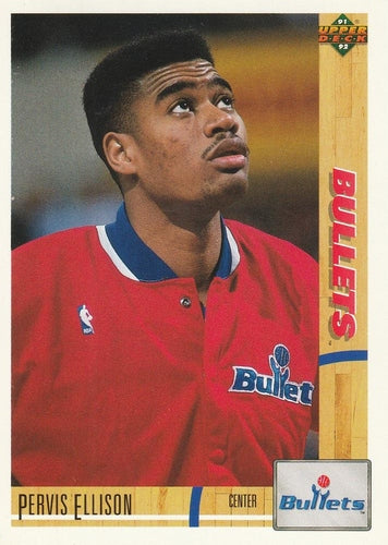 #385 Pervis Ellison - Washington Bullets - 1991-92 Upper Deck Basketball