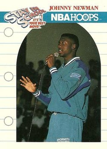 #386 Johnny Newman - Charlotte Hornets - 1990-91 Hoops Basketball