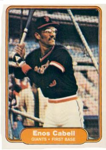 #386 Enos Cabell - San Francisco Giants - 1982 Fleer Baseball