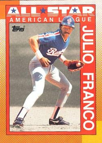 #386 Julio Franco - Texas Rangers - 1990 O-Pee-Chee Baseball