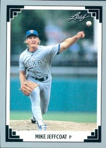 #386 Mike Jeffcoat - Texas Rangers - 1991 Leaf Baseball