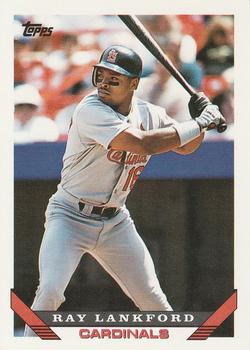 #386 Ray Lankford - St. Louis Cardinals - 1993 Topps Baseball