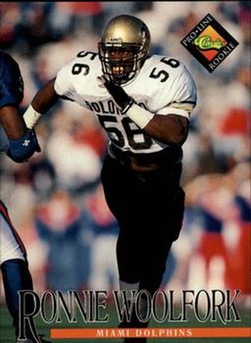 #386 Ronnie Woolfork - Miami Dolphins - 1994 Pro Line Live Football