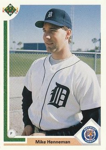 #386 Mike Henneman - Detroit Tigers - 1991 Upper Deck Baseball