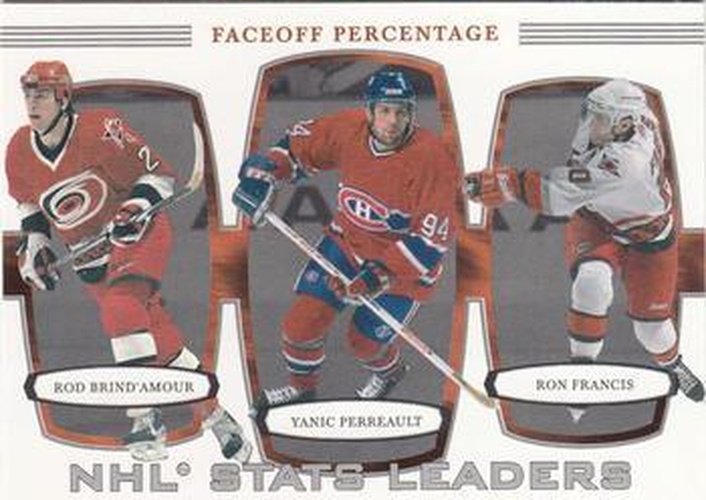 #386 Yanic Perreault / Rod Brind'Amour / Ron Francis - Montreal Canadiens / Carolina Hurricanes / Carolina Hurricanes - 2002-03 Be a Player First Edition Hockey