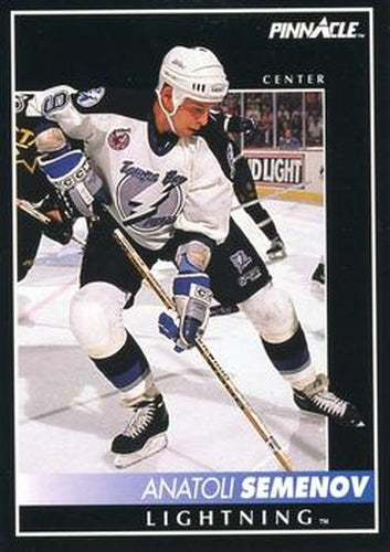 #386 Anatoli Semenov - Tampa Bay Lightning - 1992-93 Pinnacle Canadian Hockey