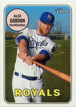 #386 Alex Gordon - Kansas City Royals - 2018 Topps Heritage Baseball
