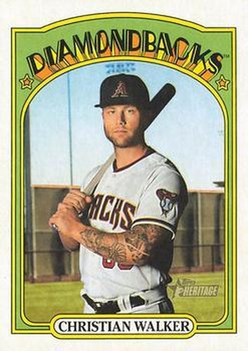 #386 Christian Walker - Arizona Diamondbacks - 2021 Topps Heritage Baseball