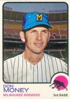 #386 Don Money - Milwaukee Brewers - 1973 Topps Baseball
