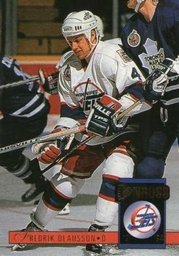 #386 Fredrik Olausson - Winnipeg Jets - 1993-94 Donruss Hockey