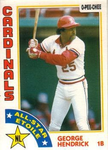#386 George Hendrick - St. Louis Cardinals - 1984 O-Pee-Chee Baseball