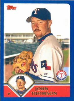 #386 John Thomson - Texas Rangers - 2003 Topps Baseball