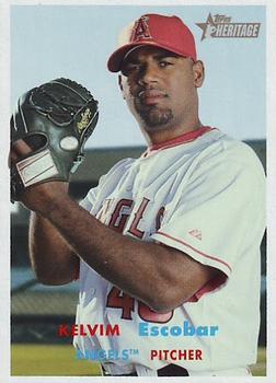 #386 Kelvim Escobar - Los Angeles Angels - 2006 Topps Heritage Baseball