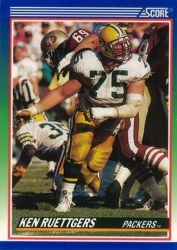 #386 Ken Ruettgers - Green Bay Packers - 1990 Score Football