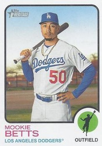 #386 Mookie Betts - Los Angeles Dodgers - 2022 Topps Heritage Baseball